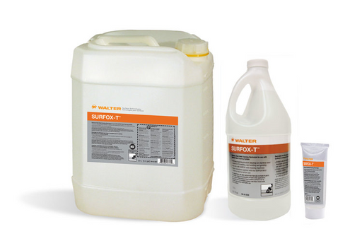 Three size variants of Surfox-T Walter Heavy Duty Electrolyte Cleaning Solution