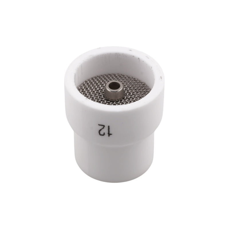 Weldready FRK FP12 White Ceramic TIG Cup W/ Diffuser Screen