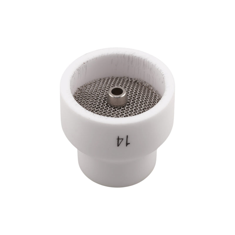 Weldready FRK MK14 White Ceramic TIG Cup W/ Diffuser Screen