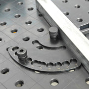 View of Angle Alignment Template for 16mm Welding Tables in use