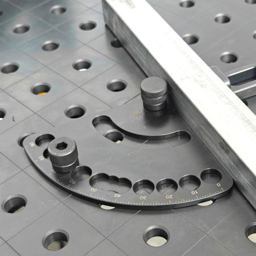 View of Angle Alignment Template for 16mm Welding Tables in use