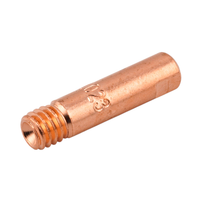 Isometric view of Weldready copper contact tip 11-23 