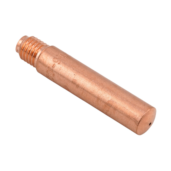 Isometric view of Tweco style CuCrZr 14-series contact tip 14H-23Z