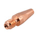 Isometric view of Fronius style M8 copper .045 Contact Tip for Aluminum 42,0001,4751,10