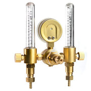 rear view of dual argon flowmeter