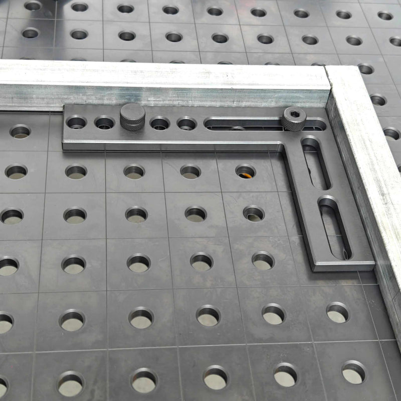 View of 250mm Flat Square for 16mm Welding Tables