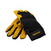 Pair of yellow and black mechanics gloves with 'Weldready' branding on a white background