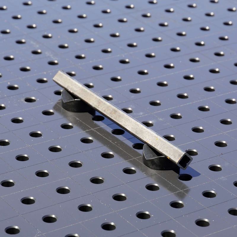 Lifestyle image of Vario Prism with Screwed-In Collar Ø 50mm for 16mm Welding Fixture Tables