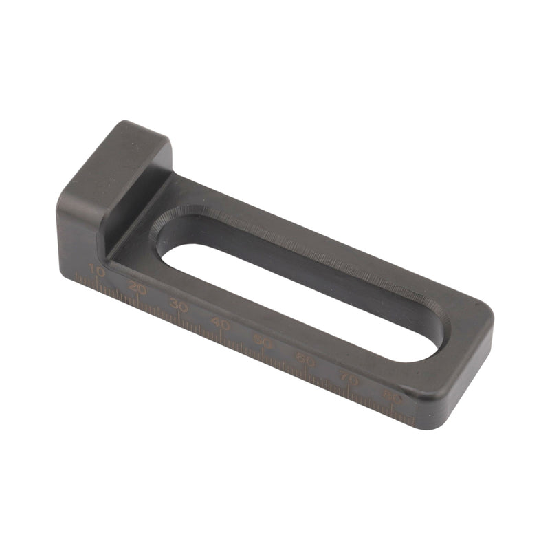 Isometric view of 90 X Stop and Clamping Square for 16mm Welding Tables