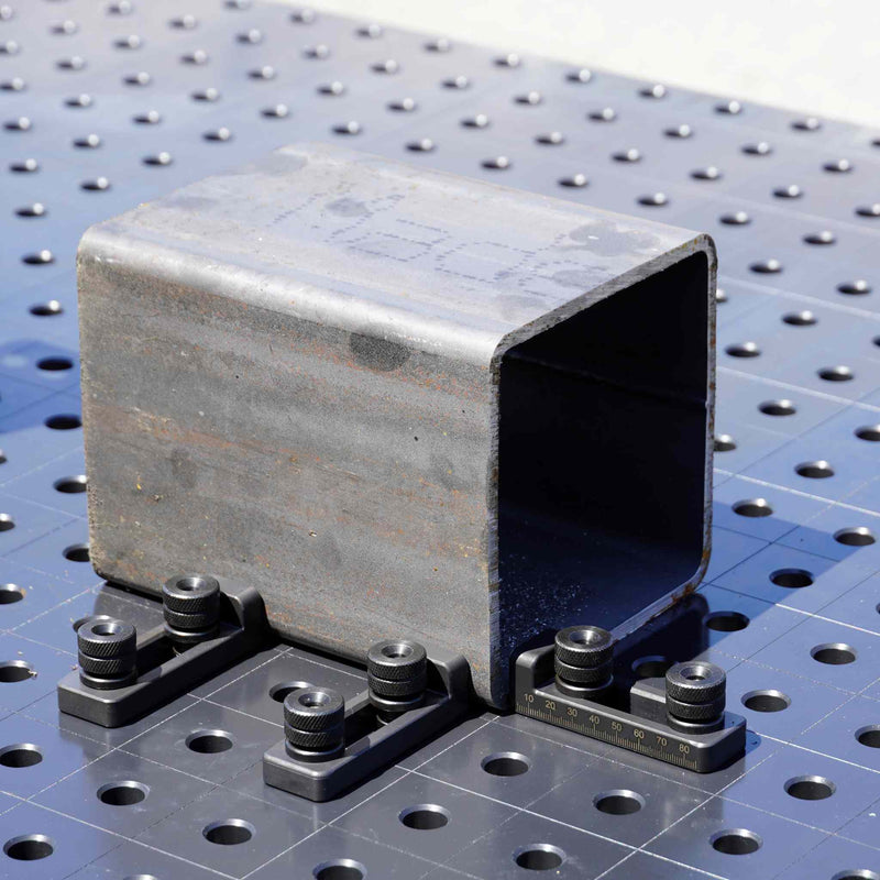 90 X Stop and Clamping Square for 16mm Welding Tables lifestyle view 