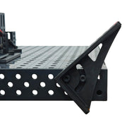 View of 250G Right Stop and Clamping Square with Rotation attached to 16mm welding table