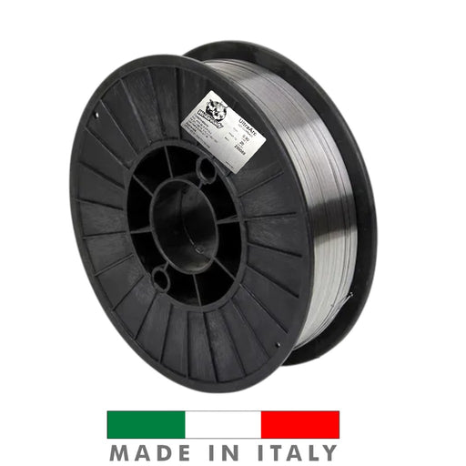 weldready ultraarc copper free mig wire spool with made in italy logo