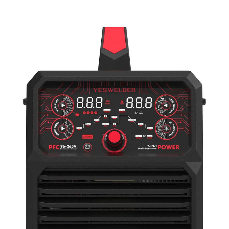 Front view of control panel for YesWelder FIRSTESS CT2050 