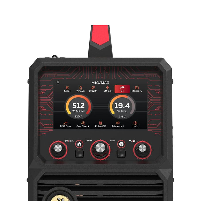 Screen view of the YesWelder Firstess DP200