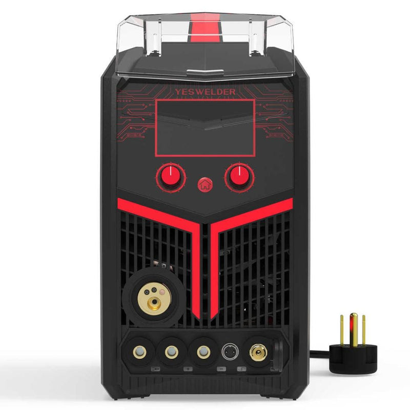 front panel of yeswelder mp200 showing different control ports