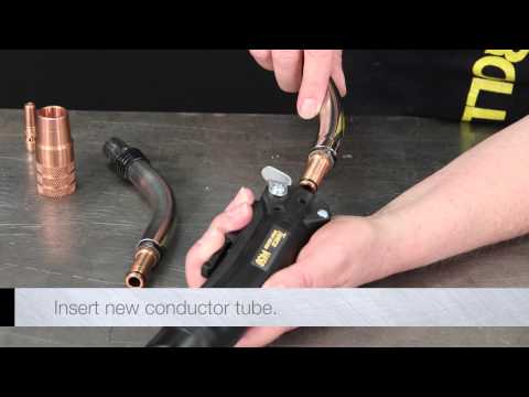 instructional video showing how to replace tweco mig gun neck