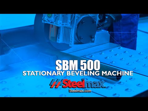 video of steelmax stationary beveling machine in action performing bevels on bar stock