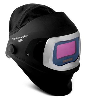 3M Speedglas 9100 FX welding helmet with 9100XXi auto-darkening lens, visor flipped down