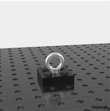 shipping bracket attached to Siegmund system 16 welding table