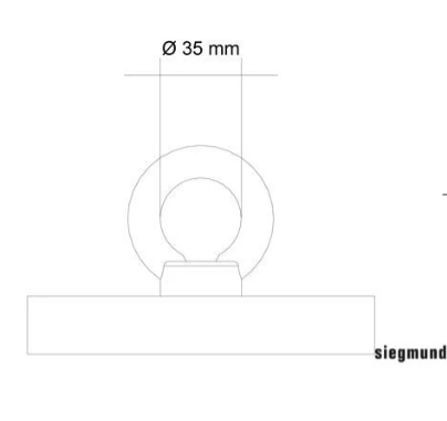 engineering drawing of siegmund system 16 shipping bracket