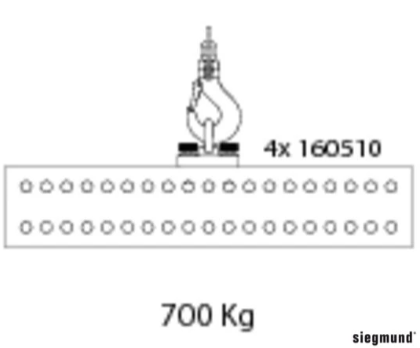 engineering drawing of weight distribution of siegmund system 16 shipping bracket