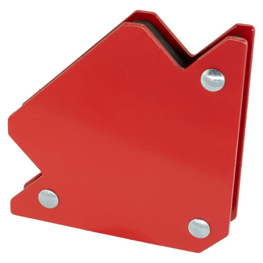 Small red 90 degree magnet with 90 degree angle