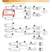 bernard mig gun parts diagram showing 4393 nozzle