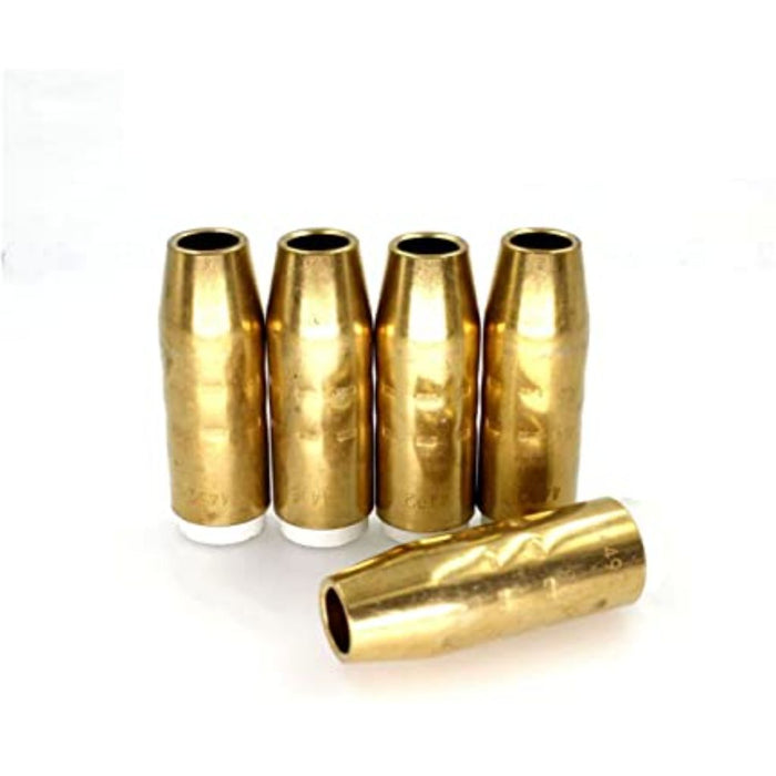 5 bernard brass mig nozzles with tapered ened 4492