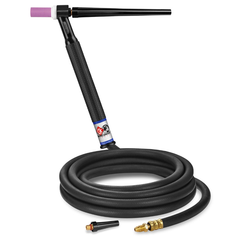 CK Worldwide 9 Rigid Head TIG Torch with 12.5 foot rubber power cable