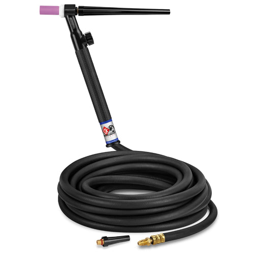 CK Worldwide 9 TIG Torch with gas valve and 25 foot rubber power cable