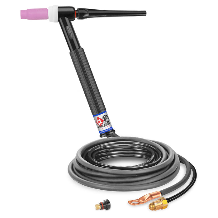 CK Worldwide 17 TIG Torch with 12.5 foot 2 piece rubber  power cable