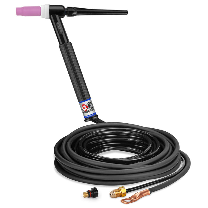 CK Worldwide 17 TIG Torch with 25 foot 2 piece rubber  power cable