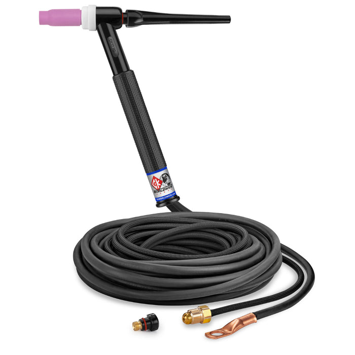 CK Worldwide 17 TIG Torch with 25 foot 2 piece superflex  power cable