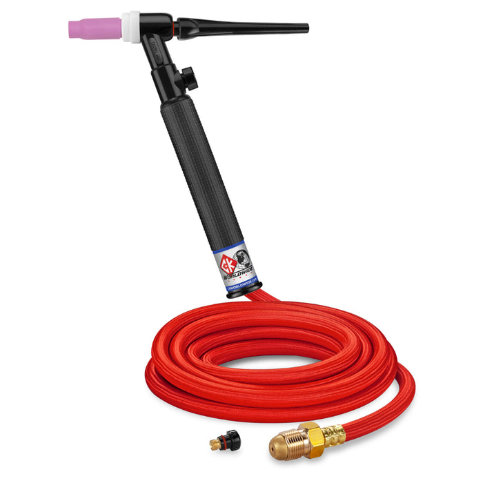 CK Worldwide Trim-Line 26 TIG Torch with gas valve and 12.5 foot superflex power cable