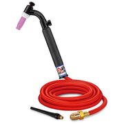 CK Worldwide 26 Flex Head TIG Torch with gas valve and 12.5 foot superflex power cable