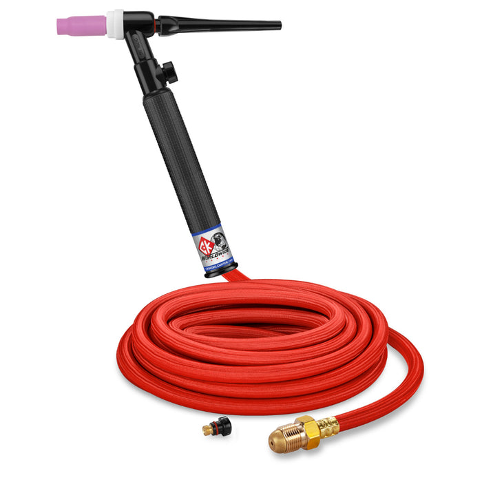 CK Worldwide 26 TIG Torch with gas valve and 25 foot superflex power cable