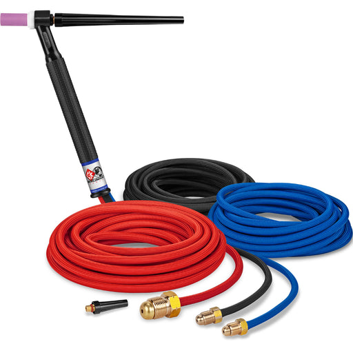 CK Worldwide 20 water cooled TIG Torch with 25 foot superflex hoses