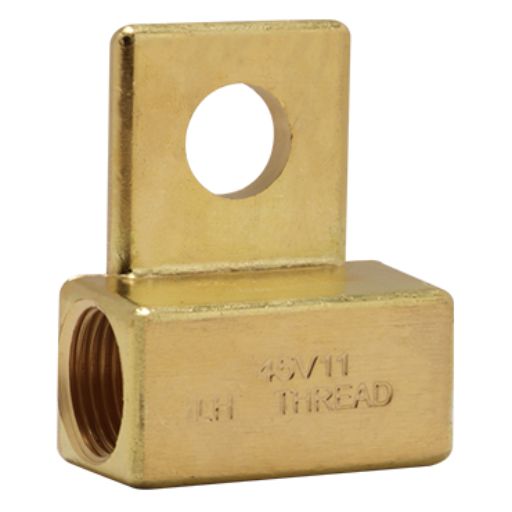 machined brass tig torch connector with 45V11 stamped