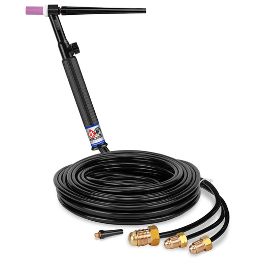 CK Worldwide CK230 300 amp water cooled TIG Torch with gas valve and 25 foot rubber hoses