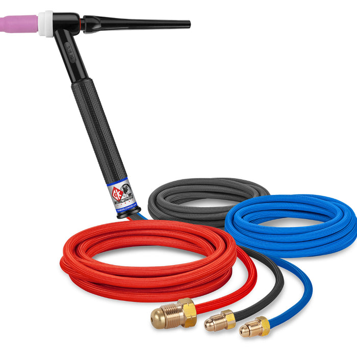 CK Worldwide Trim-Line 18 Water Cooled TIG Torch with 12.5 foot superflex hoses
