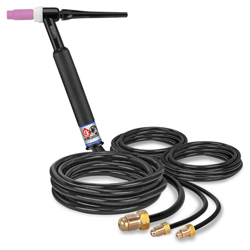 CK Worldwide 18 water cooled TIG Torch with 12.5 foot rubber hoses