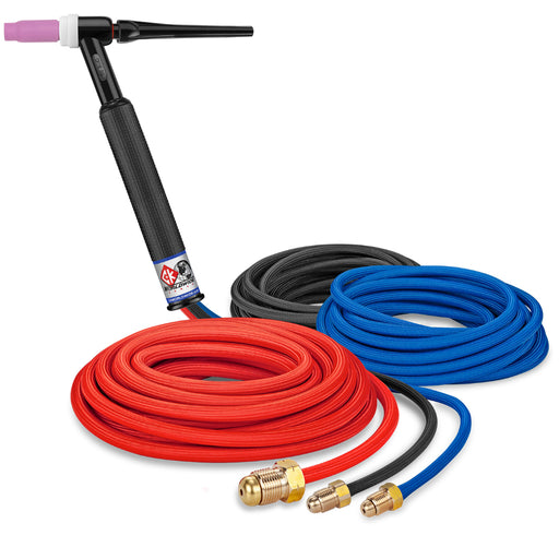 CK Worldwide 18 water cooled TIG Torch with 25 foot superflex hoses