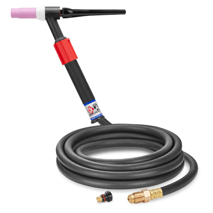 CK Worldwide Conctractor Special CKC150 TIG Torch with gas valve and 12.5 foot rubber power cable
