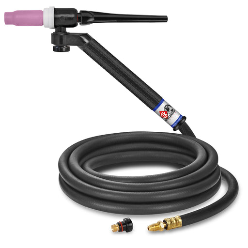CK Worldwide FL150 Flex Loc TIG Torch with swivel head and 12.5 foot rubber power cable