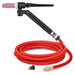 CK Worldwide FL150 Flex Loc TIG Torch with swivel head and 12.5 foot superflex power cable