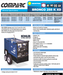 spec sheet of comparc welder generator showing amperage ratings and engine specifications