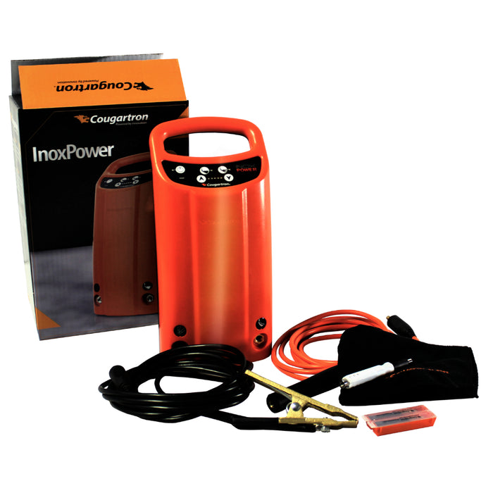 cougartron inx power weld cleaning machine with tools brushes and packaging