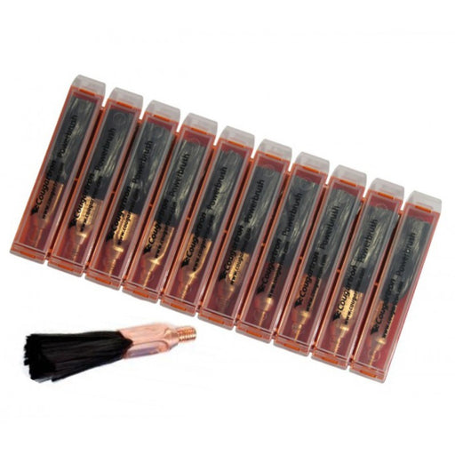 10 pack of cougartron weld cleaning brushes with copper crimp
