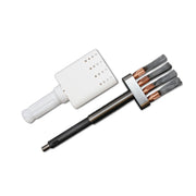 Assembled quad brush set for Cougartron weld cleaning and polishing brush with brushes