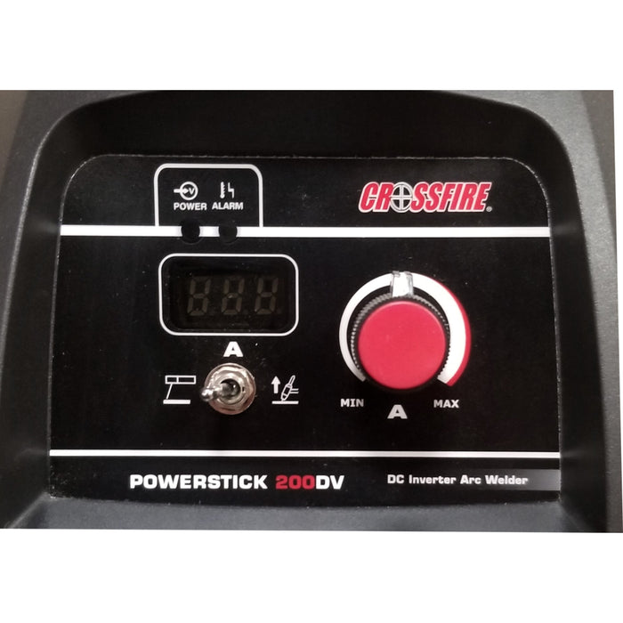 Crossfire Powerstick 200DV Stick Welder, optional TIG Welder - Panel